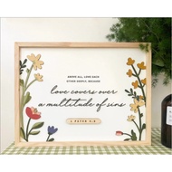 Love Covers Over A Multitude Of Sins {1 Peter 4:8}: 3-D wooden lettering for home decorations and