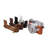 PU Camera Half Body Case Cover For Panasonic GF10 GF9 GF8 GF7 With Hand Strap