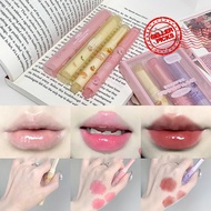 Heart-shaped Clear Water Light Solid Lip Gloss Jelly Red Mirror Lipstick Pink Lip Makeup Tint O2h3