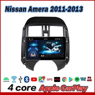 จอ android ติดรถยนต์ Nissan Amera 2011-2013 จอแอนดรอย 9 เครื่องเสียงรถยนต์ จอติดรถยนต์ WIFI GPS 2DIN Apple Carplay RAM1G ROM16G
