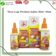 3 Legs Povidone Iodine 30ml / 60ml (Dropper bottle)