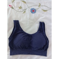 Si bra size S 75/80 A/B blue and black knitted wool