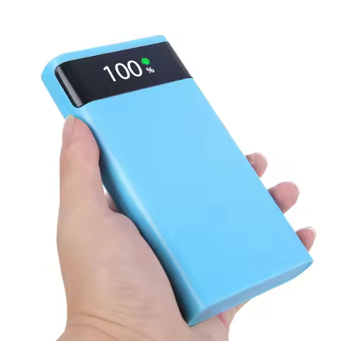 18650 Battery Power Bank Box 22.5W Fast Charging LCD Display 20000MAh Power Board for 6X18650 Batter