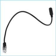 RUN Lightweight 3 5mm Mobile Phone Headset to RJ9 Adapter Flexible Cable 31cm Length