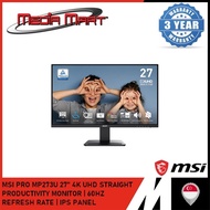 MSI PRO MP273U 27'' 4K UHD STRAIGHT PRODUCTIVITY MONITOR | 60HZ  REFRESH RATE | IPS PANEL
