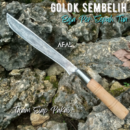 Pisau Golok Sembelih (GOLSEM) Baja Sepuh Tua Super Tajam - Peso Golok Ladang Babat Semak Potong Rant