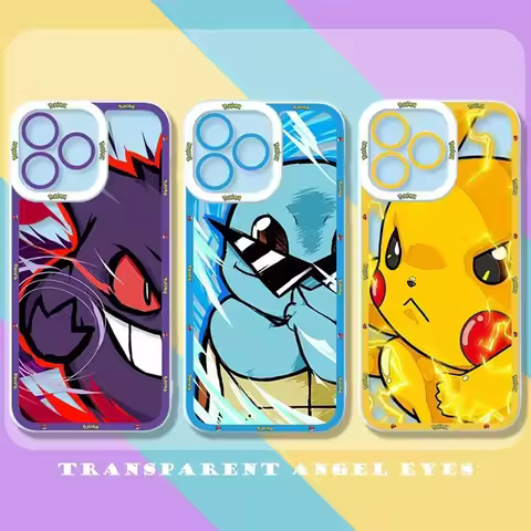 Anime P-Pokemon Gengar Phone Case For Samsung Galaxy S25 Edge S23 S22 S21 S24 Ultra Plus FE A56 A26 