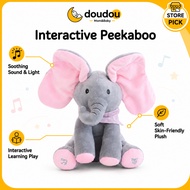 Music Elephant Toy Mainan Gajah Muzik Gajah Menyanyi dengan Telinga Menggerakkan Mainan Elektrik Plu