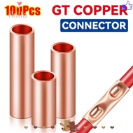 FKILLA 100Pcs Wire Terminal Crimp, Cable Connector Kit Brass GT Copper Terminal Connecting Tube, Bol