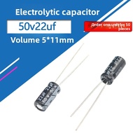 50V22UF 5x11mm Aluminum Electrolytic Capacitor 22uf50v 50v 22uf 22mf 22MFD 50wv 50vdc 50v22mf 22mf50
