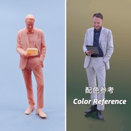 [Uh Hum Model] 1: 64 Doll 1: 43 Miniature White Model Low Head Look at the Tablet President D420