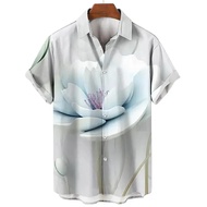 Hawaiian Casual Resort Style Summer Men's Shirt New 3D Printed Floral Short Sleeve Top Street Y2k Fa