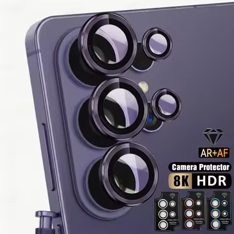 8K Camera Protector Metal Lens Ring Glass For Samsung S26 S25 S24 S23 S22 Ultra Plus Tempered Glass 