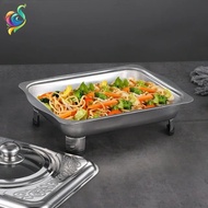 5pcs Stainless Steel Dish Buffet Tray Lunch Dinner Serving Chafing Dulang Makanan Hidangan