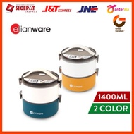 Elianware lunch box 2 tier round double deck 1400ml E2046