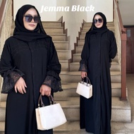 MATA Black Abaya Raya Muslim Gamis Arab Adult Women Umrah Black Eyes Syari Maxi Dress Türkiye Embroi