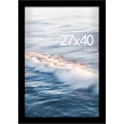 27x40 Inch Movie Poster Frame with HD Plexiglass, Durable and Scratch-Resistant, Suitable for Horizo