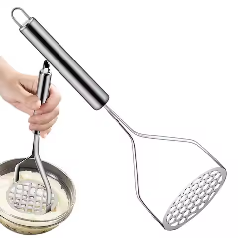 Potato Press Stainless Steel Potato Press Manual Masher Kitchen Gadget Potato Garlic Press Durable P