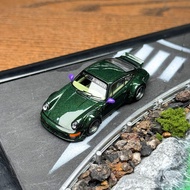 TW 1/64 Porsche 964 RWB Green Alloy Diecast Car Model Toy Birthday Gift