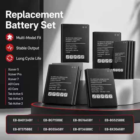 1PC Xcover 5 6 7 Pro Battery for Samsung Galaxy A01 Core A3 Tab Active 2 3 BT7BBE BG6GBY BG71BBE Pho