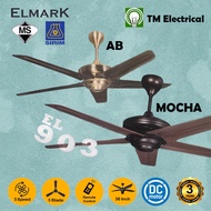 ELMARK KING OF FAN 56'' CEILING FAN EL903 / DC MOTOR / REMOTE CONTROL / 5 SPEED / 5 BLADE / COLOUR (