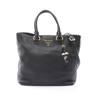 【二手】Prada PRADA 兩用托特包，黑色皮革，Vitello Phoenix，女士兩用托特包，二手 A