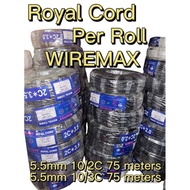 Royal Cord WIREMAX 5.5mm2 10/2C, 10/3C PER ROLL 75 METERS