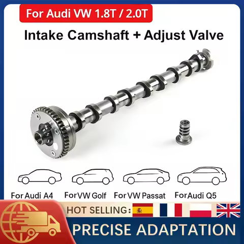 Intake Camshaft & Adjust Valve For Audi A3 A4 A5 A6 A7 Q5 VW Jetta Golf Passat Atlas Beetle 1.8T 2.0