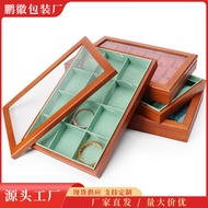 Solid Wood Jewelry Display Tray with Lid Jewelry Tray Ring Tray Pendant Tray Jade Live Props Jewelry