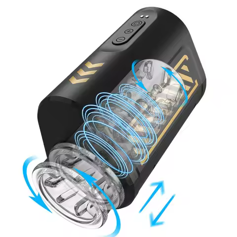 Fully Rotating Male Masturbator Waterproof Automatic Electric Telescopic Airplane Cup Trainer Portab