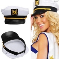 White Unisex Yacht Captain Sailor Boat Ship Captain Hat Costume Party Props [ZX]