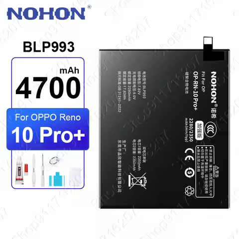 NOHON BLP995 BLP993 Battery for OPPO Reno 10 Pro Plus Reno10Pro+ Phone Batteries Replacement Built-i