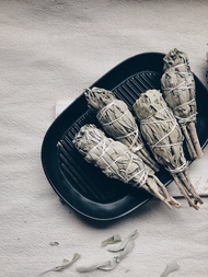 白鼠尾草棒棒糖 三個一組 白色鼠尾草迷你捆 white sage smudge