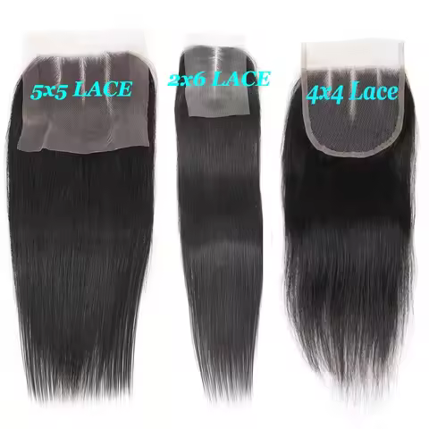 2x6 5x5 HD Lace Closure Transparent Lace Frontal Closure Only Vietnamese Virgin Hand Tied Bone Strai