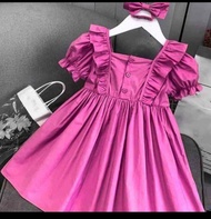 baju anak perempuan terbaru model AUREL dress 2023/tunik anak perempuan kekinian/baju anak selebew
