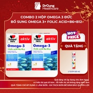 COMBO 2 BOXES of Doppelherz Omega 3 Fish Oil - Supplement Omega 3, Folic Acid, Maintain Heart Health