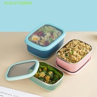 AUGUSTINEXH Stainless Steel Lunchbox, Leakproof Sealed Fresh-Keeping Box, Multifunctional 820ml Rect