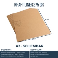 Samson Kraft 275 gsm A3 50 sheets Samson Kraft Liner Paper/ 275 grams Thick
