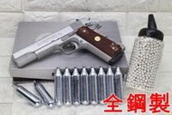武SHOW 鋼製 INOKATSU COLT M1911 手槍 CO2槍 銀 實木 優惠組C 井勝 1911 柯特 