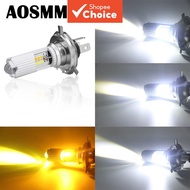 LED Motorcycle Headlight Bulb Lamp AOSMMD P15D H4 BA20D White Amber Hi/Lo