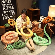 160cm/200cm Giant Snakes Plush Toy Simulation Long Golden Python Stuffed Snake Plushie Children Boys