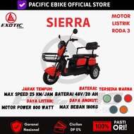 Dijual Pacific Exotic SIERRA Sepeda Listrik Roda 3 Berkualitas