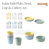 Kids cutlery set Kids plate bowl Cutlery Plastic bowl cutlery Pinggan kanak-kanak Pinggan mangkuk pl