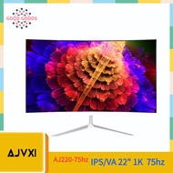 Ajvxi 22 Inch 1080P 75HZ Borderless Straight Surface Curved LCD 1K HD Computer Monitor IPS VA Screen