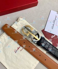 新款   Ferragamo 菲拉格慕 男士 腰帶  皮帶 送禮 真皮 24