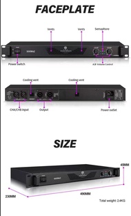 เพาเวอร์แอมป์ 1000W(500Wx2)Power Switching L-500x2