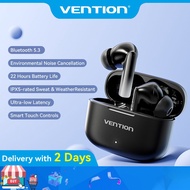 Vention E04 Bluetooth Earphones TWS 5.3 Wireless Headphones Waterproof Gaming Earbuds Black Compatib