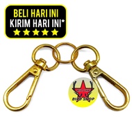 Rantai Kunci Bulat Full Gold Stainless Pengunci Sangkar Burung Murai Lovebird Kenari Kacer Gembok Pe