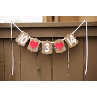 1 X Handmade Custom Save the Date Banner For Wedding Birthday Sign Home Party Deco Supply