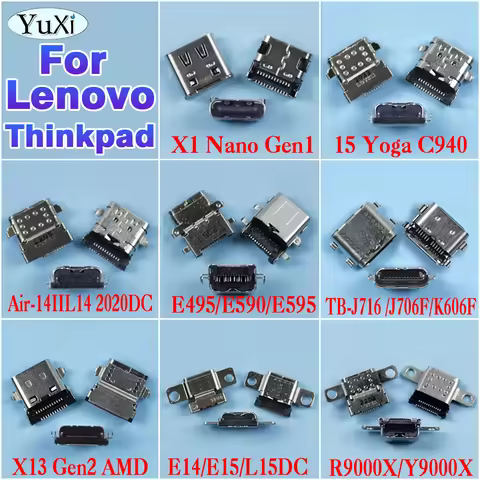 1Pc For Lenovo ThinkPad R14 E14 E15 E590 E595 USB Type-C Charging Port 24Pin Female Socket Power Jac